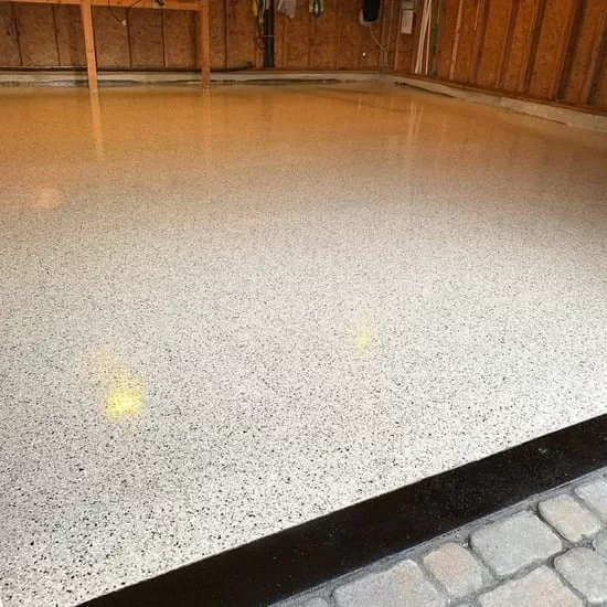 Epoxy Garage Floor finished surface with a protective topcoat